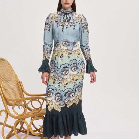 Alemais Madalena Midi Dress Multi - Picture 1 of 12